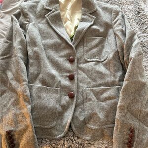 J. Crew Structured Grey Wool Blazer